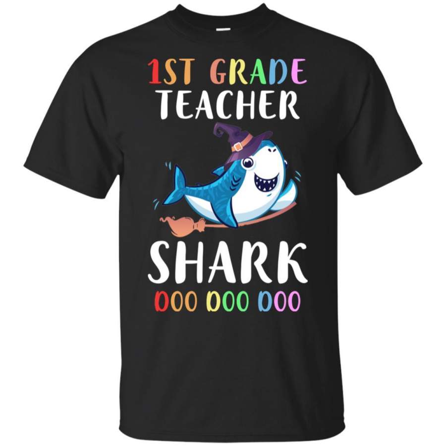 1st Grade Teacher Shark Doo Doo Doo Halloween T-shirt