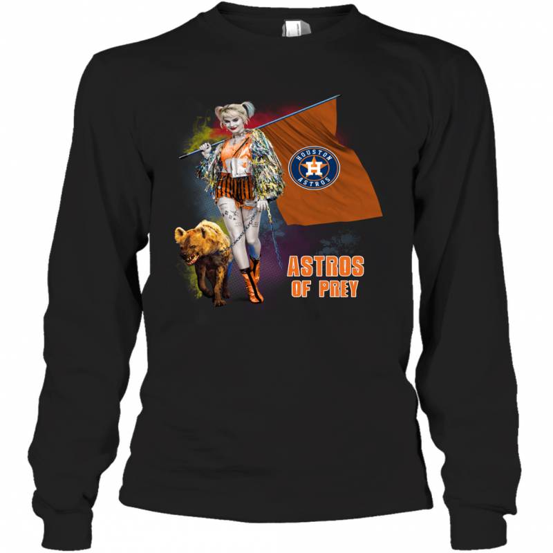 Harley Quinn flag Houston Astros Of Prey Long Sleeve T-Shirt