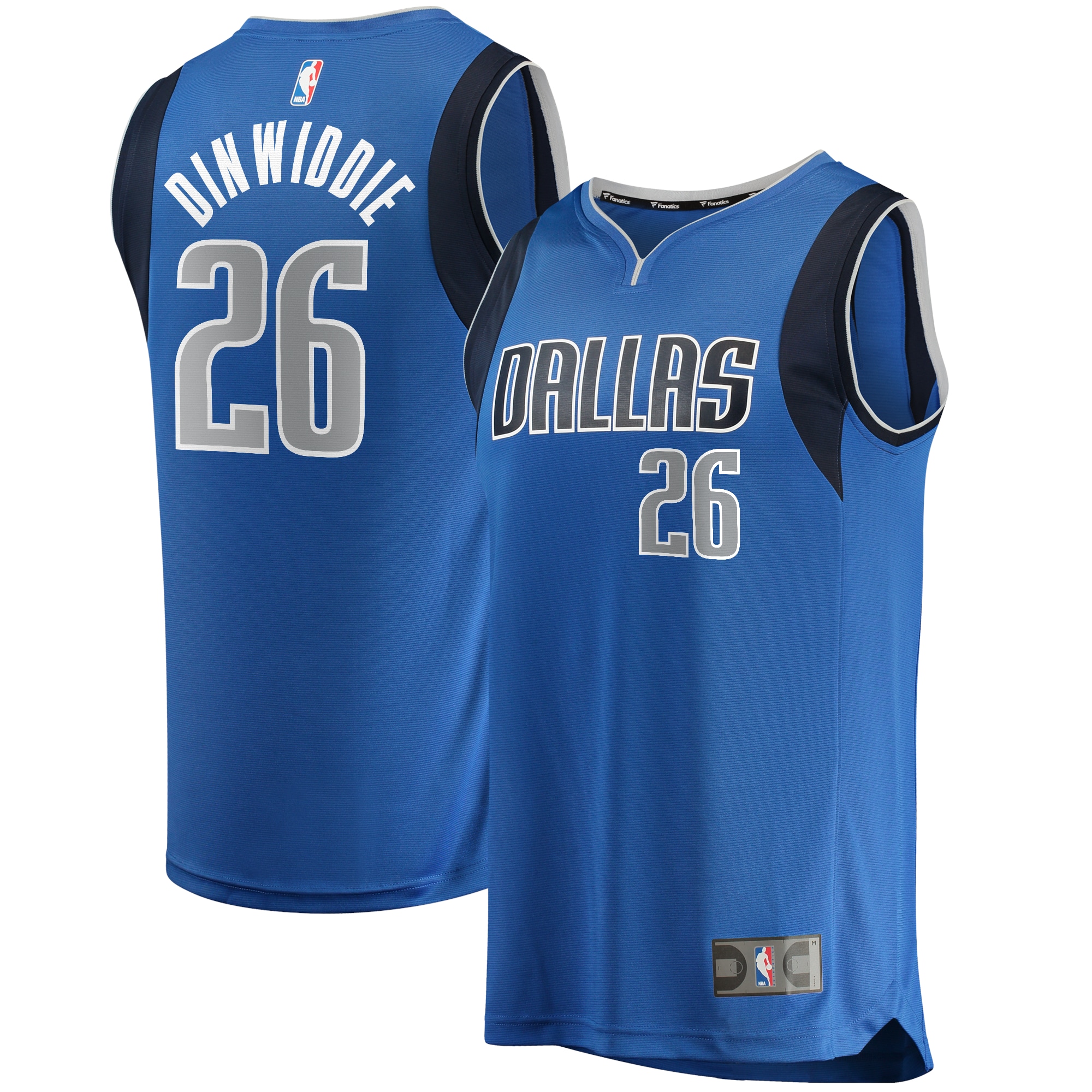 Spencer Dinwiddie Dallas Mavericks Branded Fast Break Replica Jersey – Icon Edition – Blue