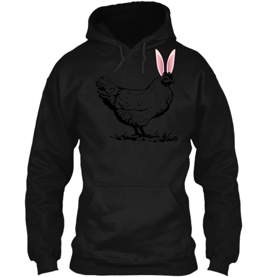 Chicken Hen Easter Bunny Rabbit Ears Funny T-Shirt Tee Pullover Hoodie 8 oz