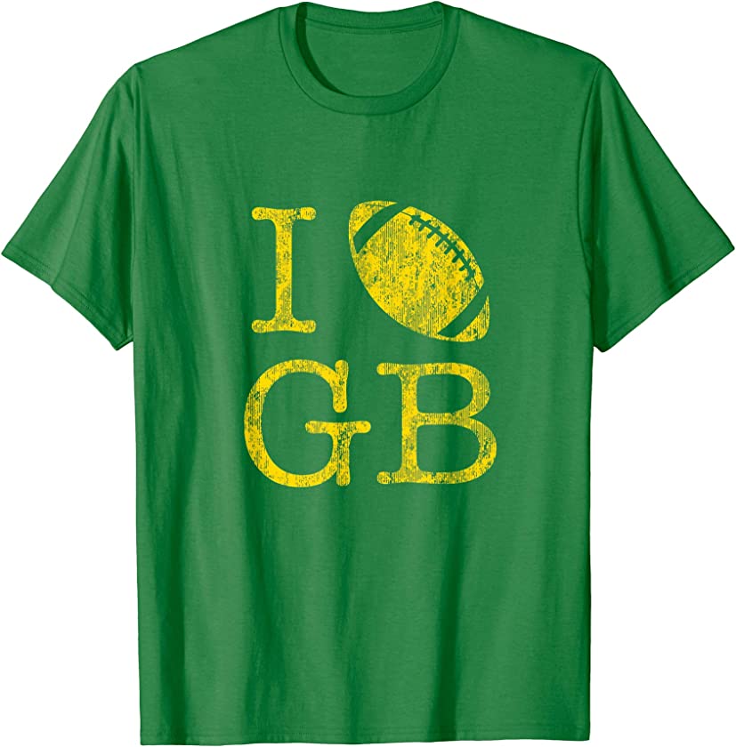 Vintage Sunday Funday TShirt I Love Green Bay Football Tee