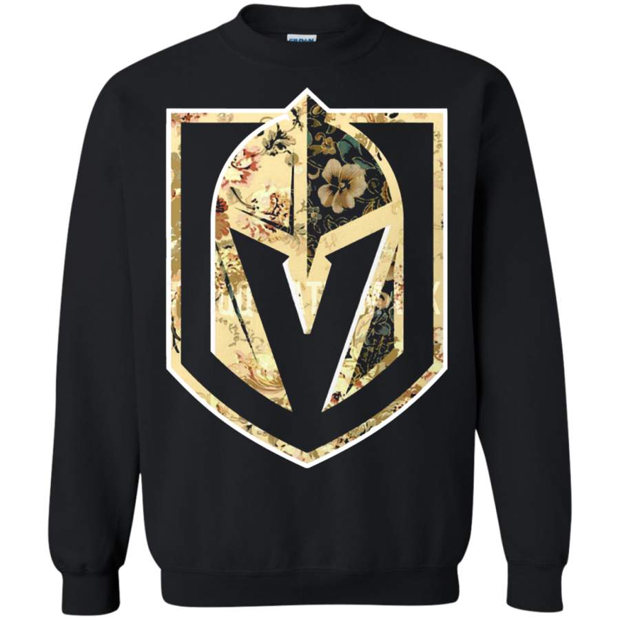 AGR Vegas Golden Knights Logo Florals Watercolor Flowers Sweatshirt