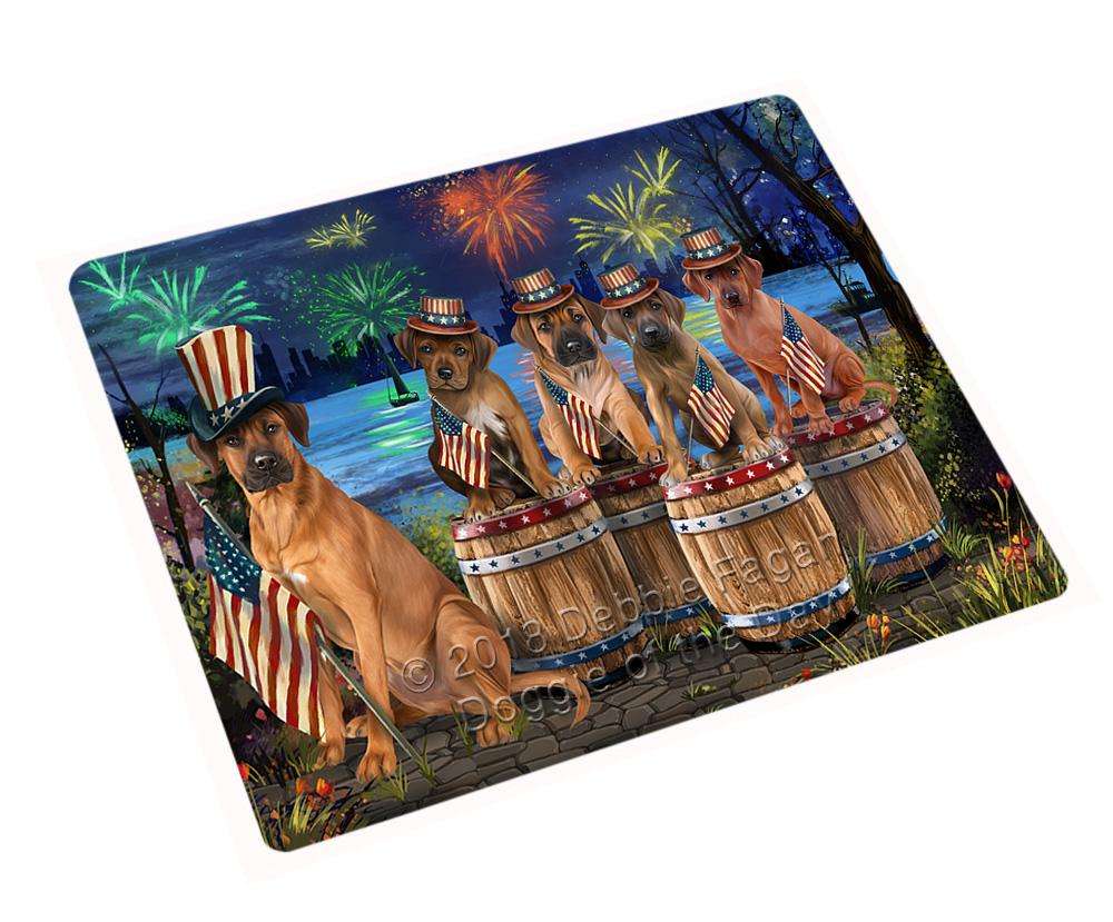 4Th Of July Independence Day Fireworks Rhodesian Ridgebacks At The Lake Blanket Blnkt75522