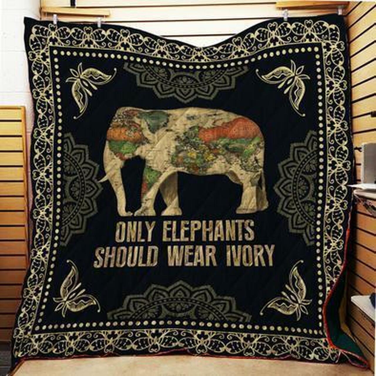 Save Elephants Quilt Design By Exrain