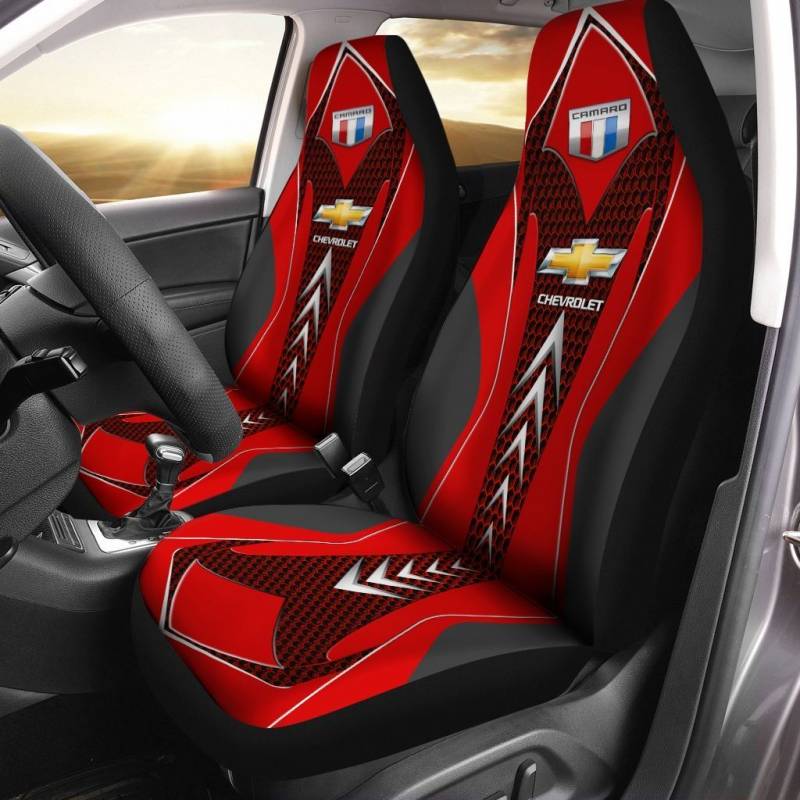 Chevrolet Camaro NCT Car Seat Cover (Set of 2) Ver 1 (Red)