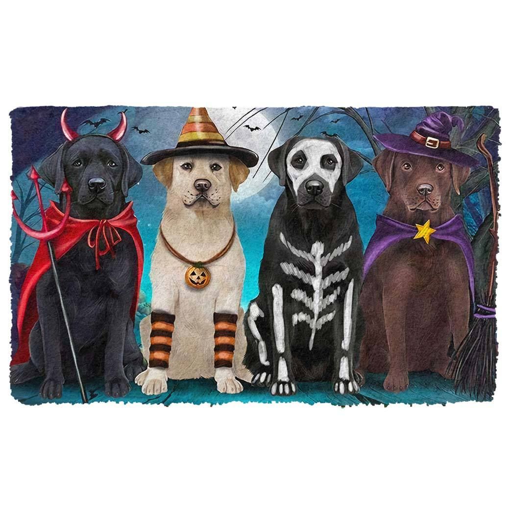 Gearhumans 3D Labrador Retriever Halloween Custom Doormat