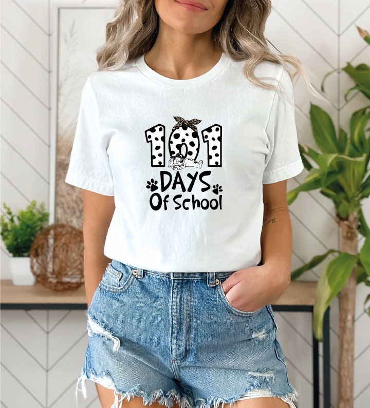 101 Days Of School Shirt, 101 Days Smarter Shirt, Dalmatian Dog Shirt, Back To School Shirt, 100th Day Shirt, Teacher Day, Gift For Teacher