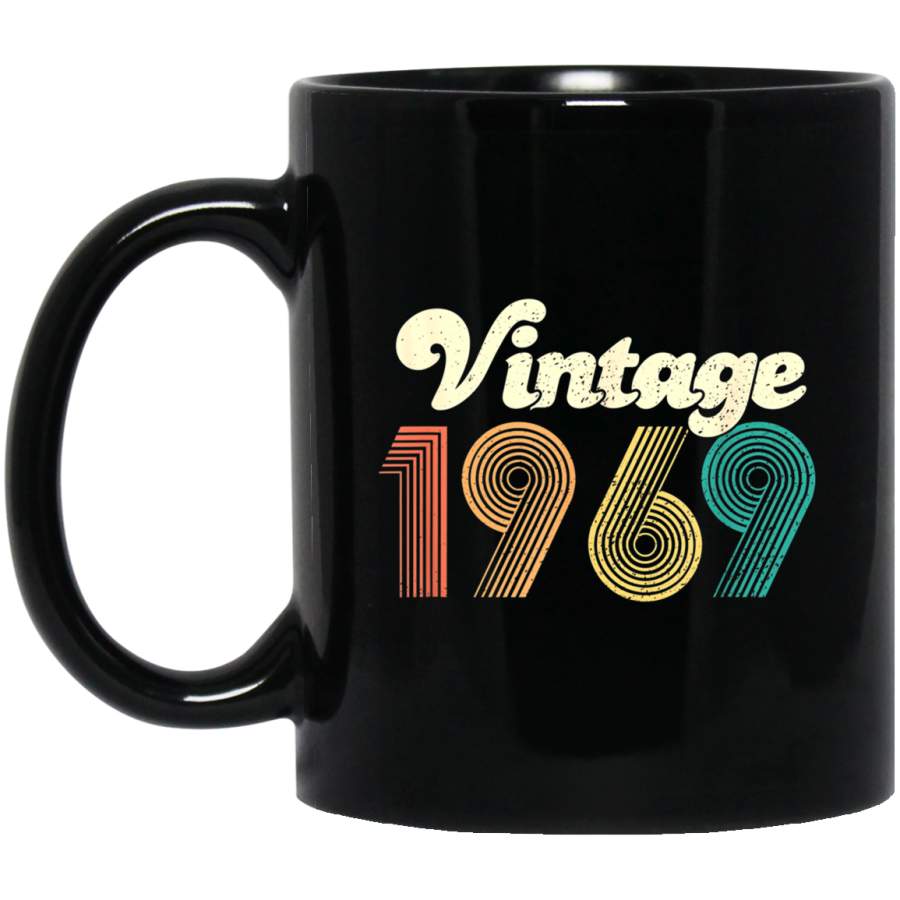 50th Birthday Gift – Vintage 1969 Mug 11 oz 15 oz Black Mug