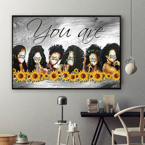 Black African American Poster Attractive Afro Poster African Girl African Men Wall Alluring Wall Art Home Decoration