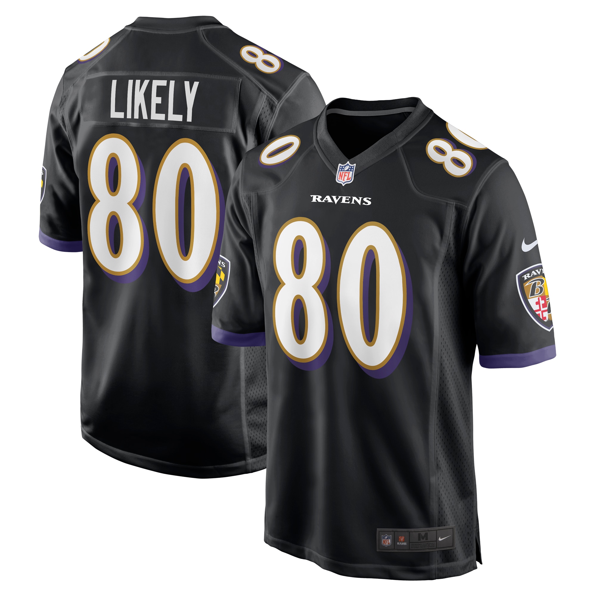 Isaiah Likely Baltimore Ravens Alternate Game Jersey – Black