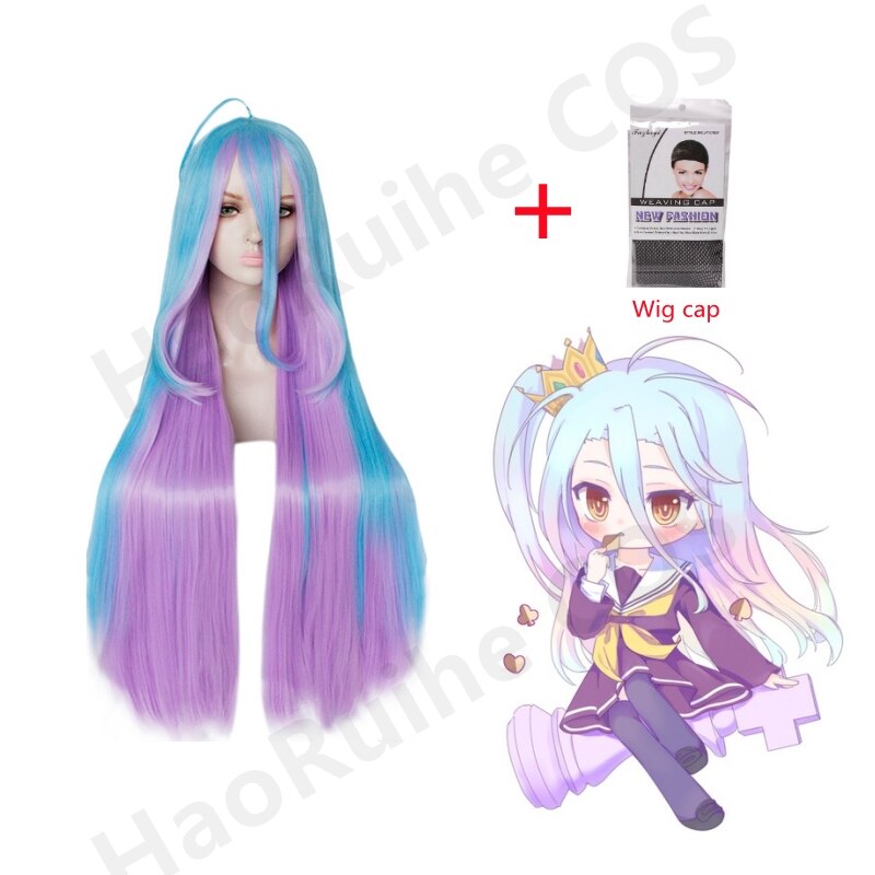 Anime No game no life cosplay Shiro costume halloween women clothes carival dress wigs sailor suit Japanese school uniform alx