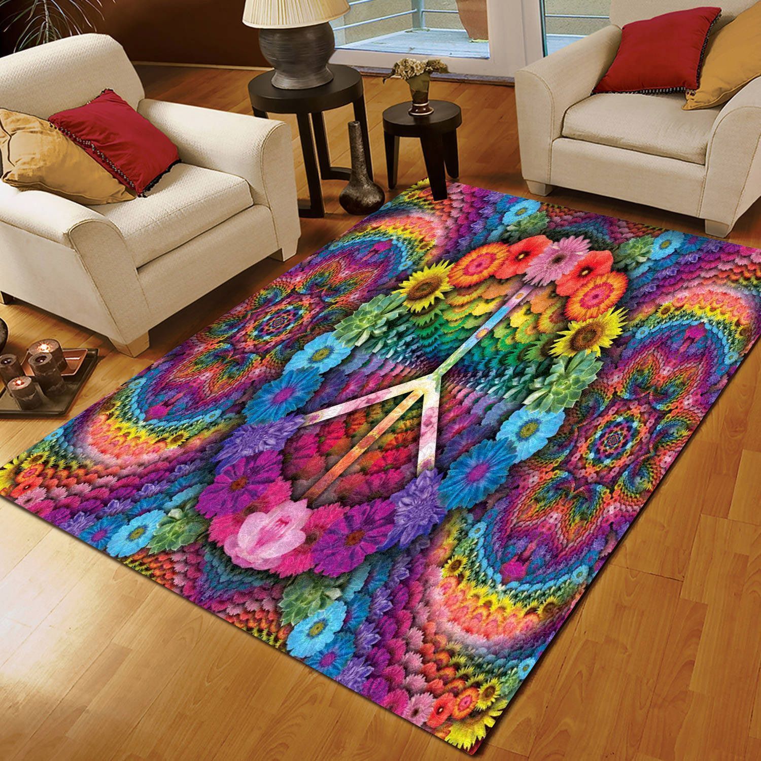 Hippie Psychedelic Rug TTVNHPA DNNTVN