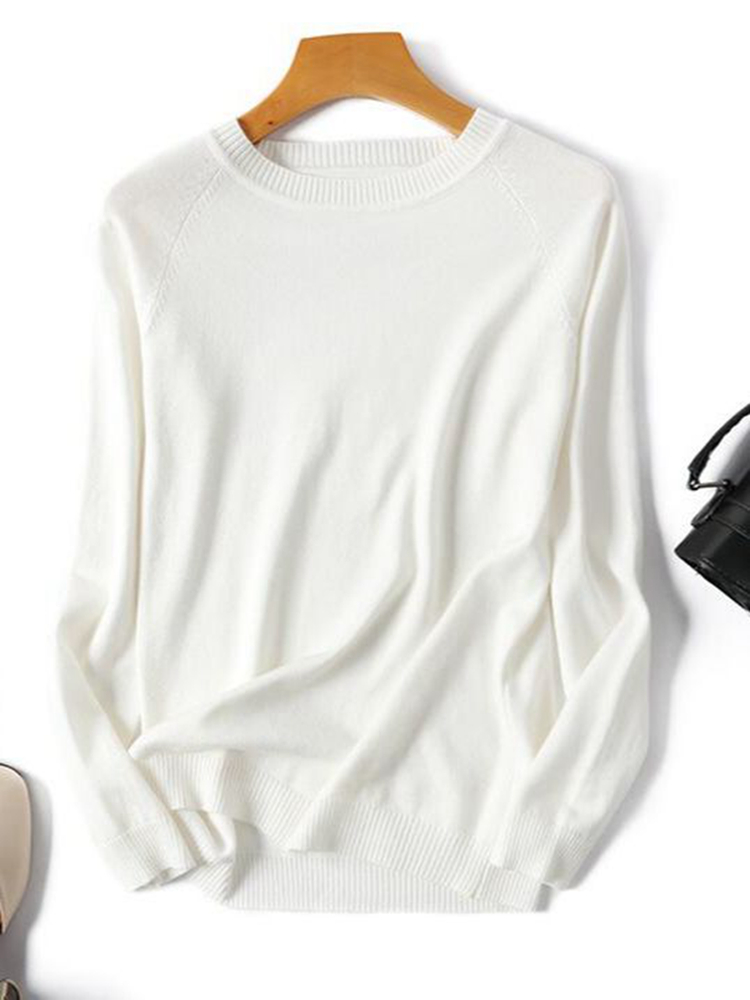 2022 Autumn Winter Long Sleeve Striped Pullover Women Sweater Knitted Sweaters O-Neck Tops Korean Pull Femme Jumper Female White alx