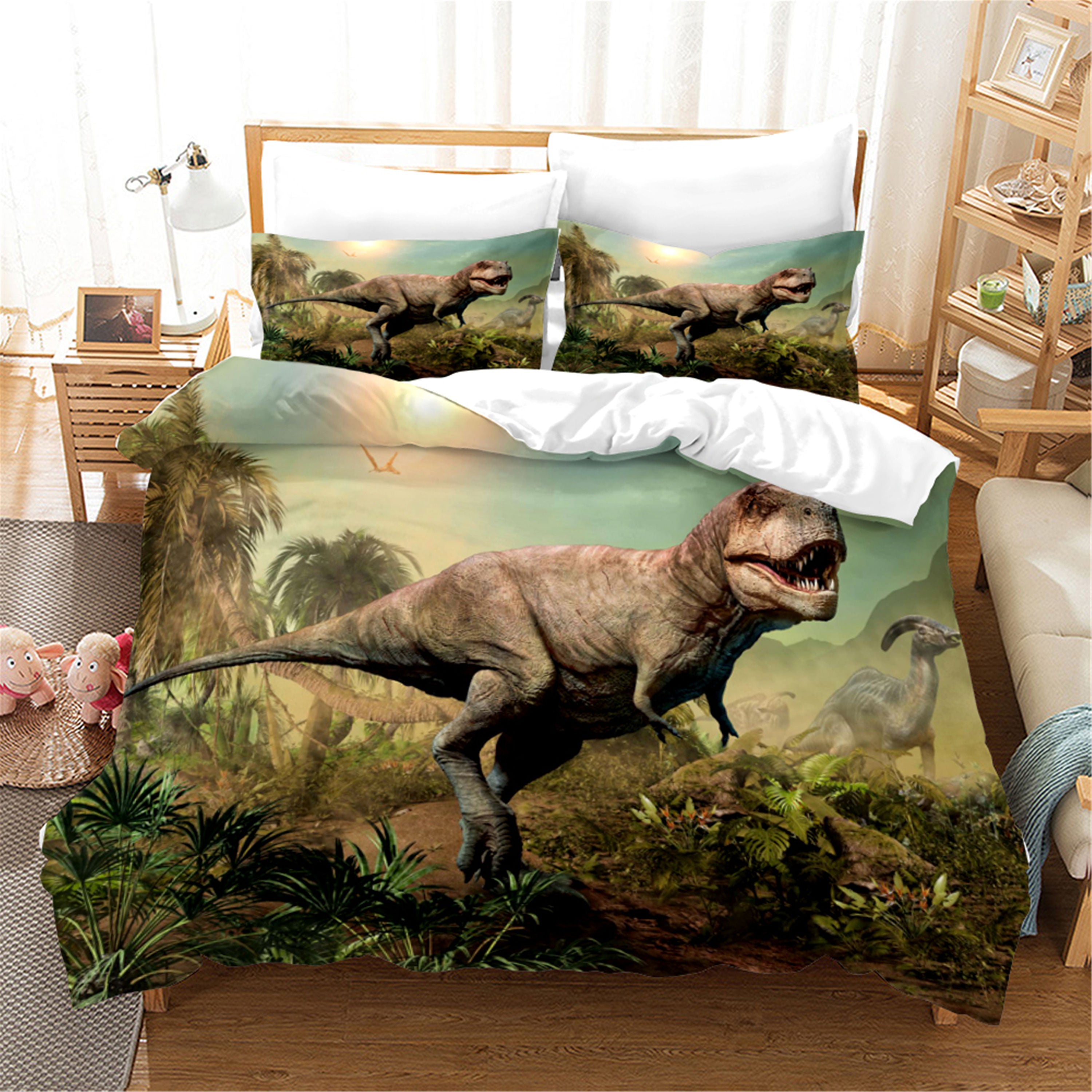 3D Dinosaur Jurassic Park Quilt Cover Set Bedding Set Duvet Cover Pillowcases 118