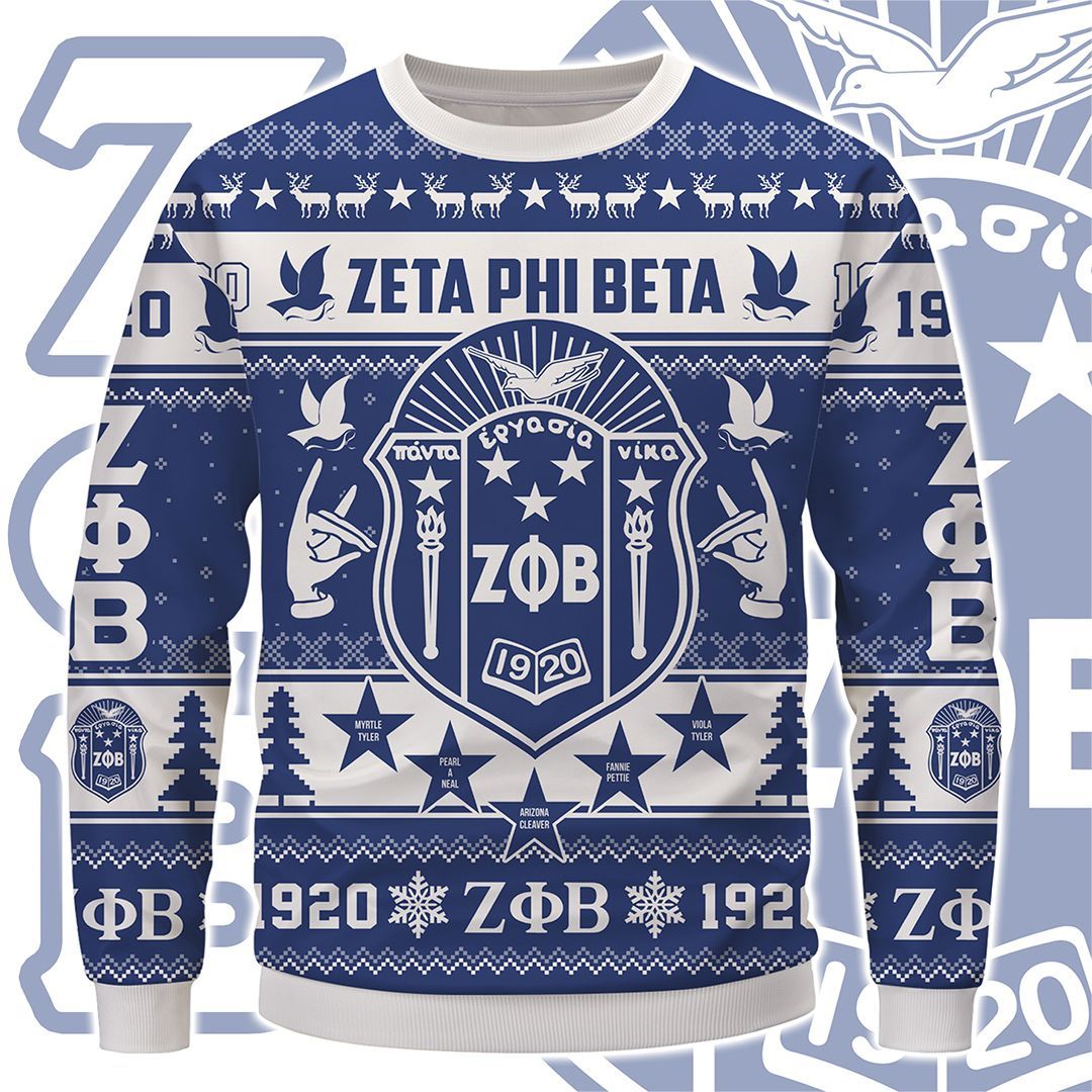 Zeta Phi Beta 3D Print Christmas Sweatshirt