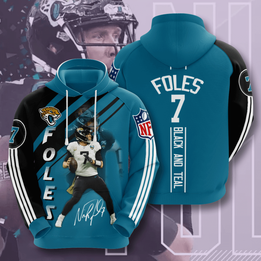 Jacksonville Jaguars Nick Foles 47 Unisex 3D Hoodie Gift For Fans