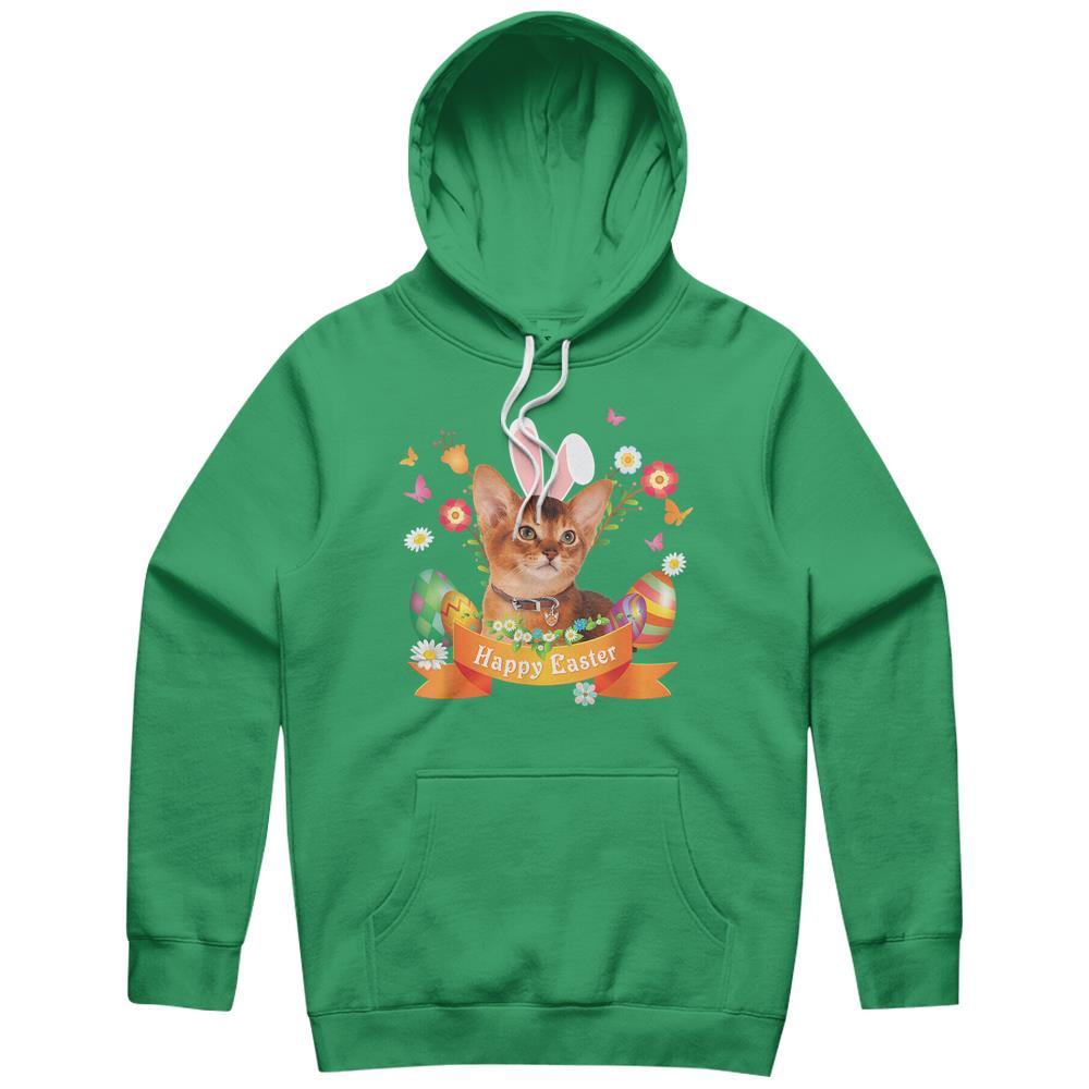 Bunny Abyssinian Cat Happy Easter Day Lover Egg Hunt Lovely Hoodie