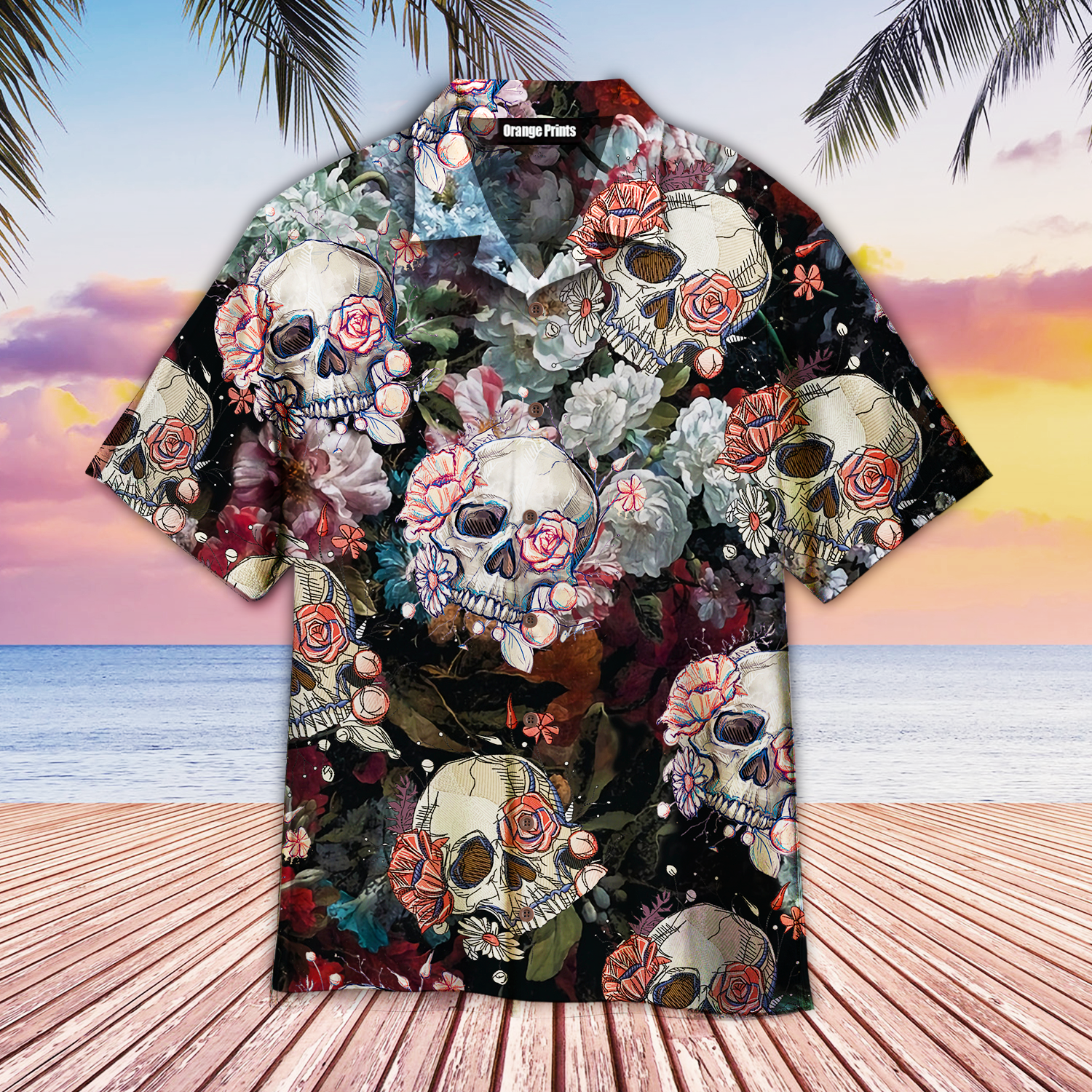 Skull Roses Hawaii Shirt For Men Women Ha2924