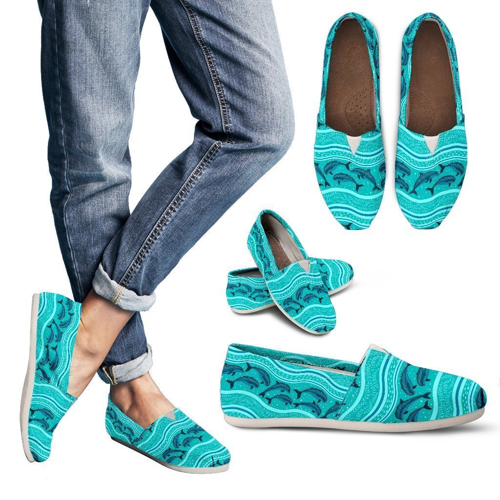 Dolphin Pattern Women Casual Shoes