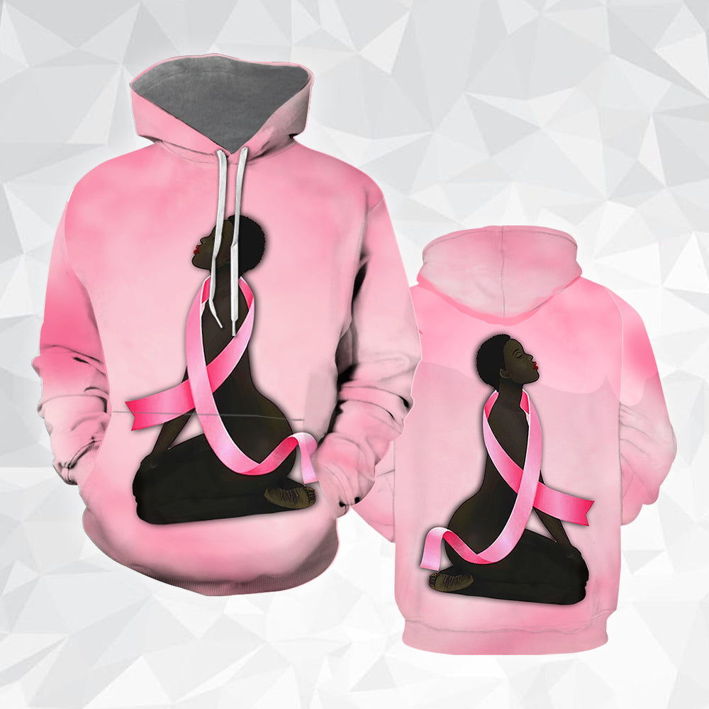 African America Art Black Fighter Breast Cancer Awareness 3D All Over Print | For Men & Women | Ho3300