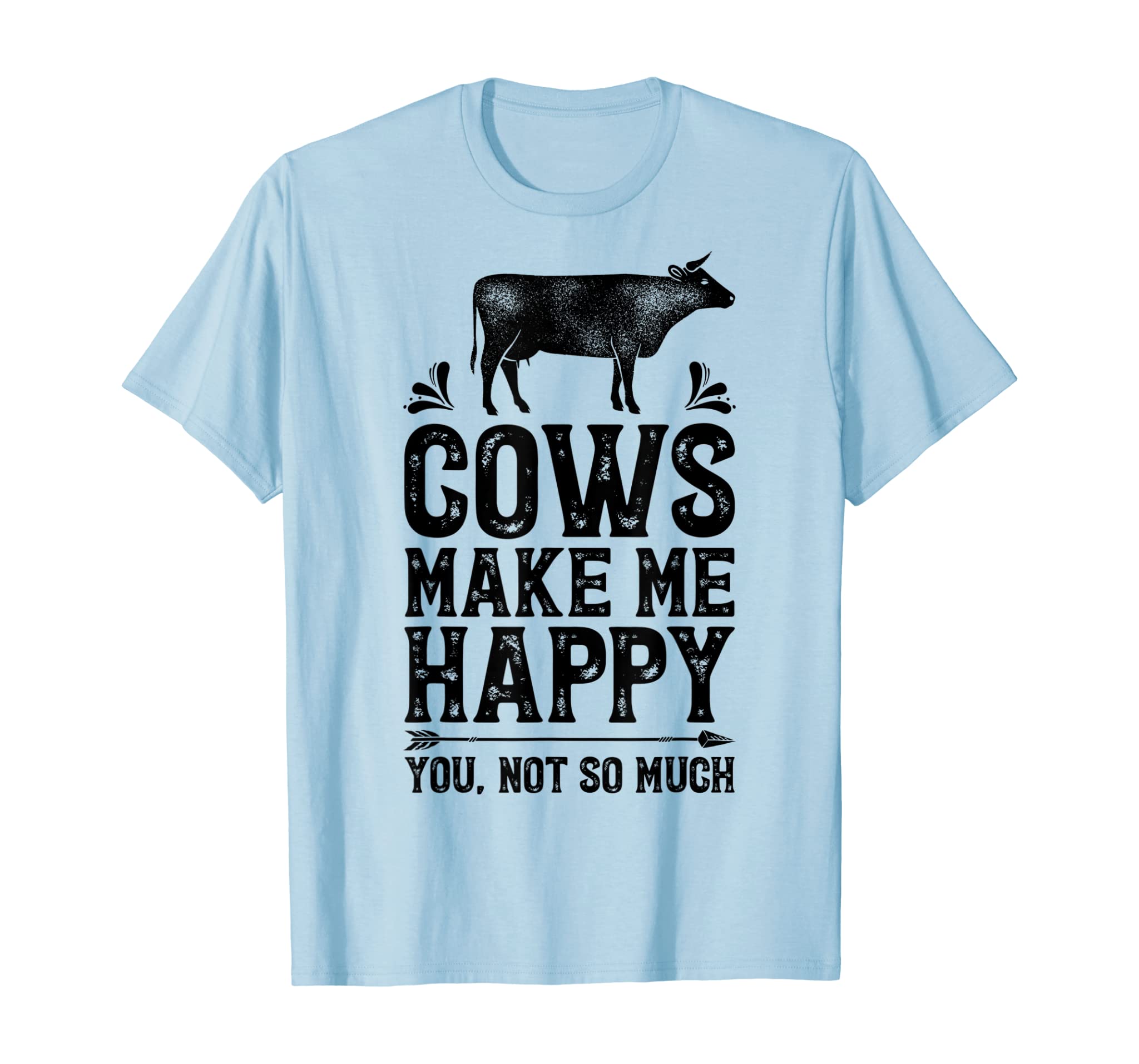 Cows Make Me Happy T Shirt Cow Lovers Farm Funny Farmer Gift T-Shirt