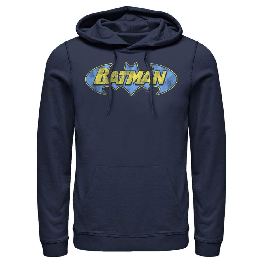 Batman Men’s Logo Retro Wing  Lightweight Hoodie