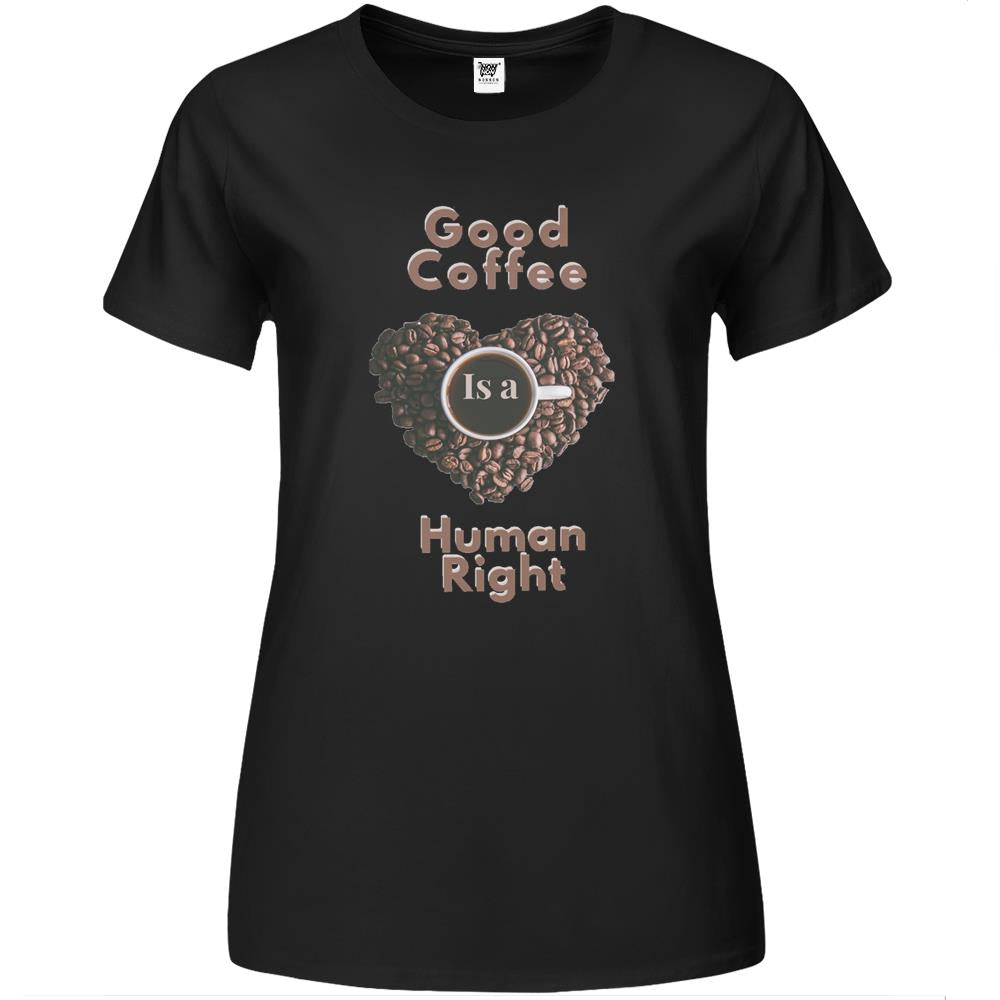 Good Iced Coffee Is A Human Right Essential1 (3) Premium Womens T Shirts