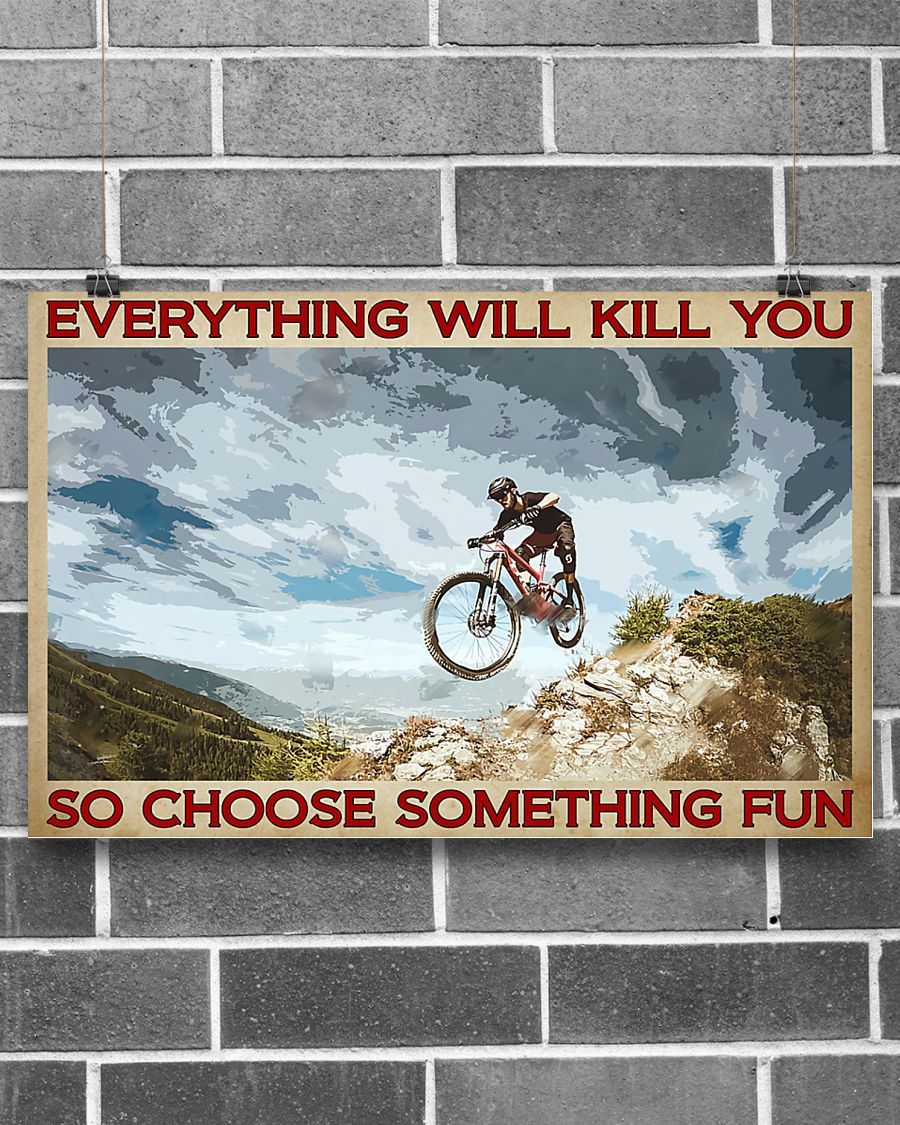 Cycling Choose Something Fun Horizontal Canvas And Poster | Wall Decor Visual Art