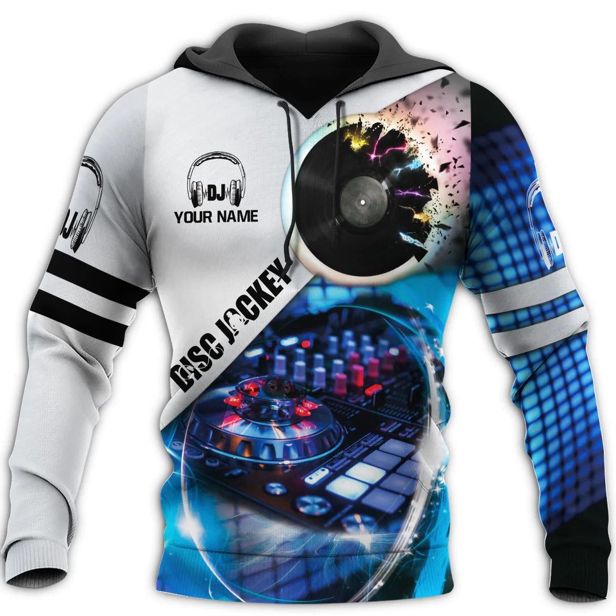 3D All Over Print Disc Jockey Hoodie, Dj Shirts Custom, Winter Dj Clothing