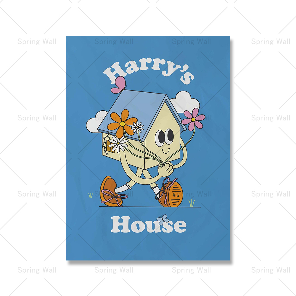 Harry’s House Inspired Art Prints Poster Abstract Flower Butterfly Cloud Wall Canvas Painting Nordic Picture Living Room Decor alx