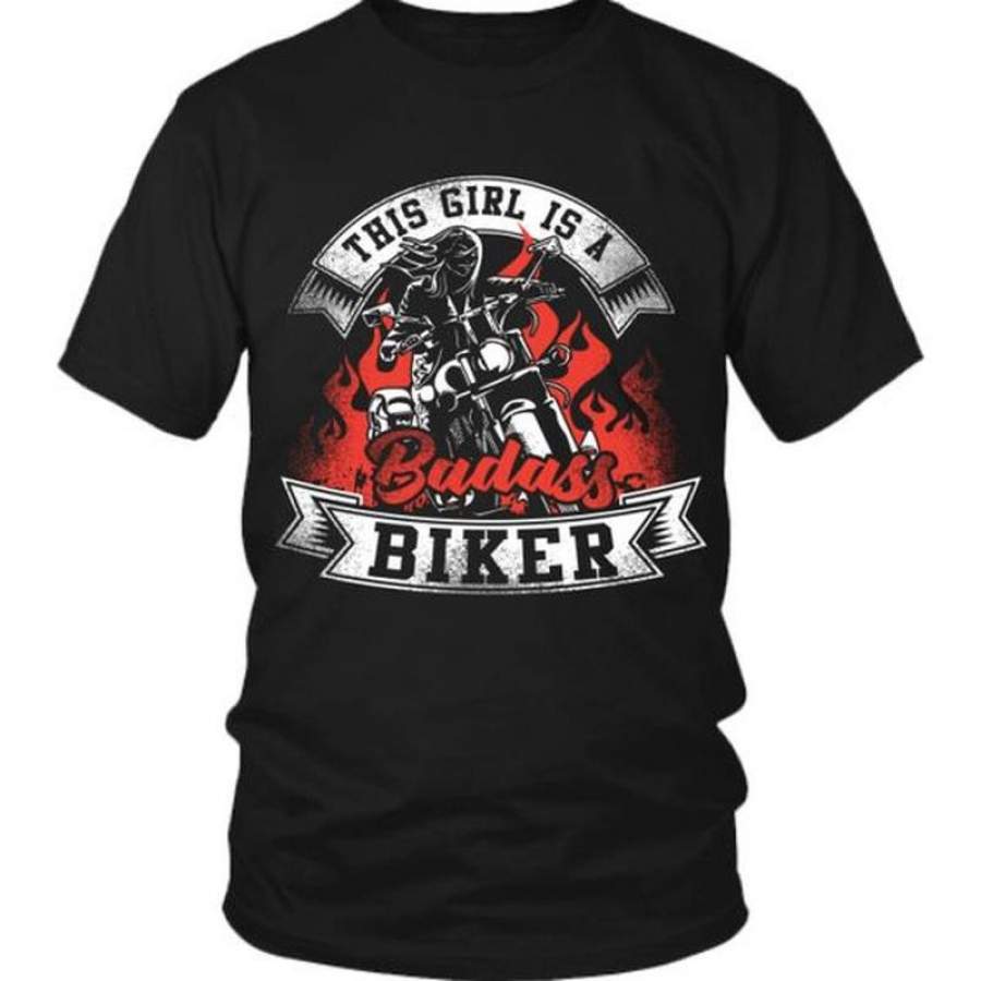 Biker T Shirt – Bad Biker Girl T Shirt