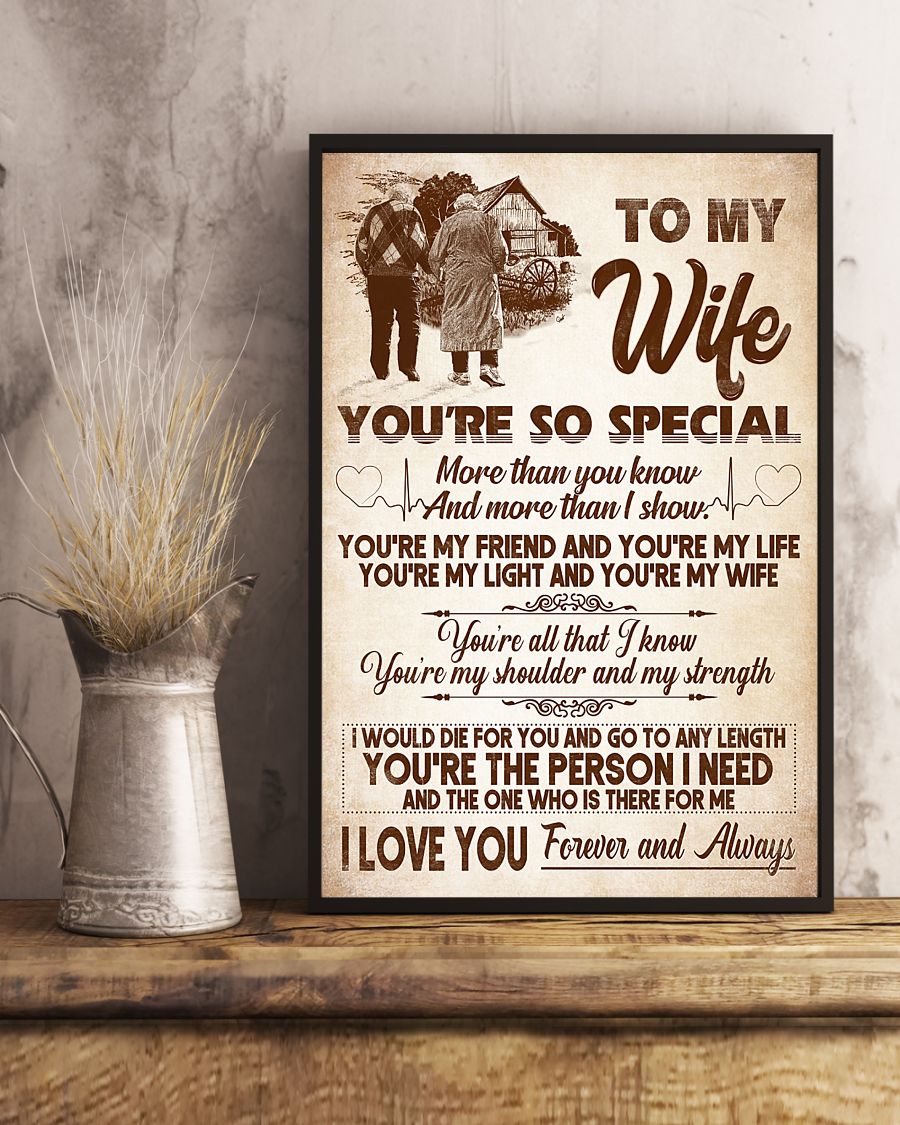 Gift For Wife – You’Re So Special Vertical Canvas And Poster – Valentine Gift | Wall Decor Visual Art