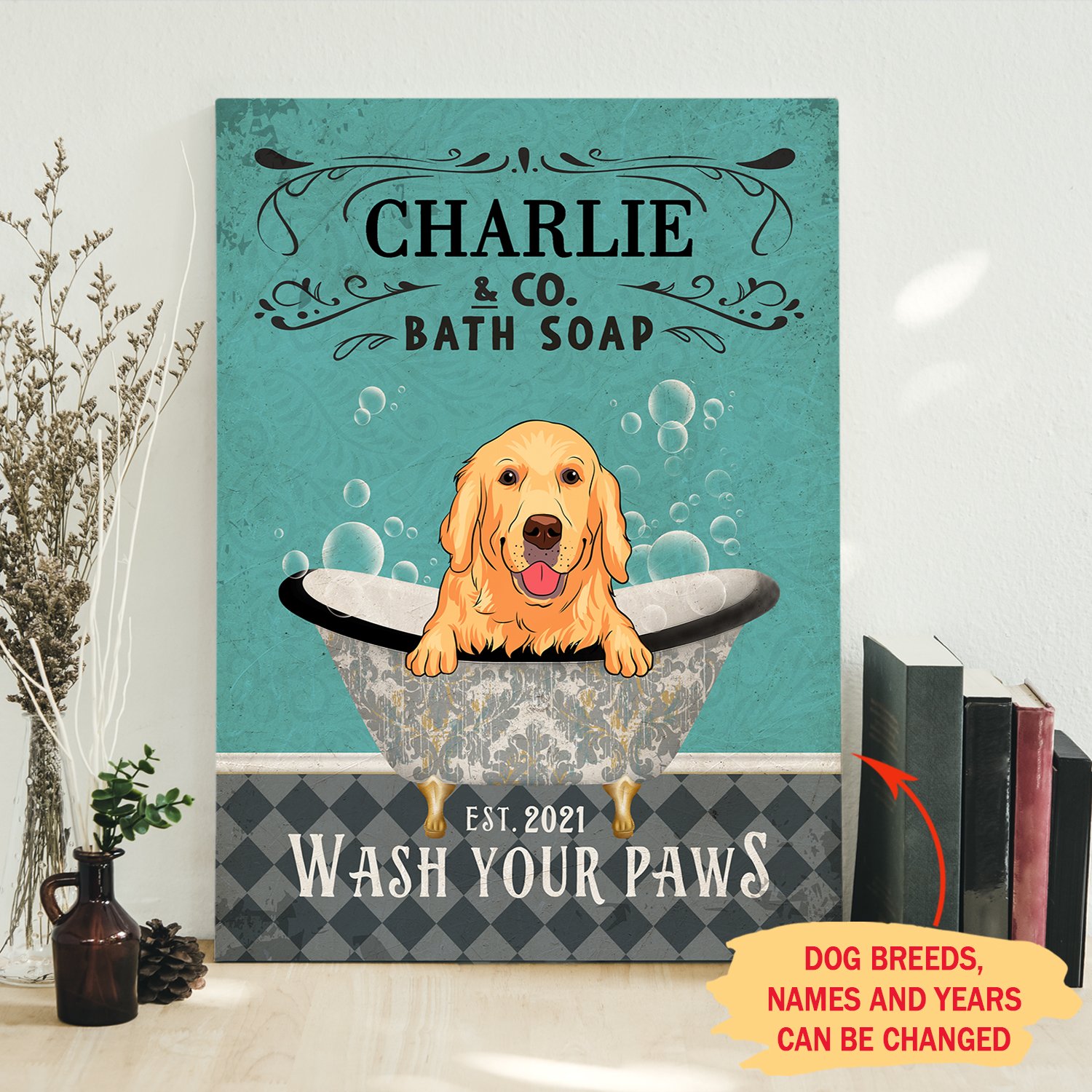 Bath Soap Company – Personalized Custom Canvas – Gifts For Dog Lovers