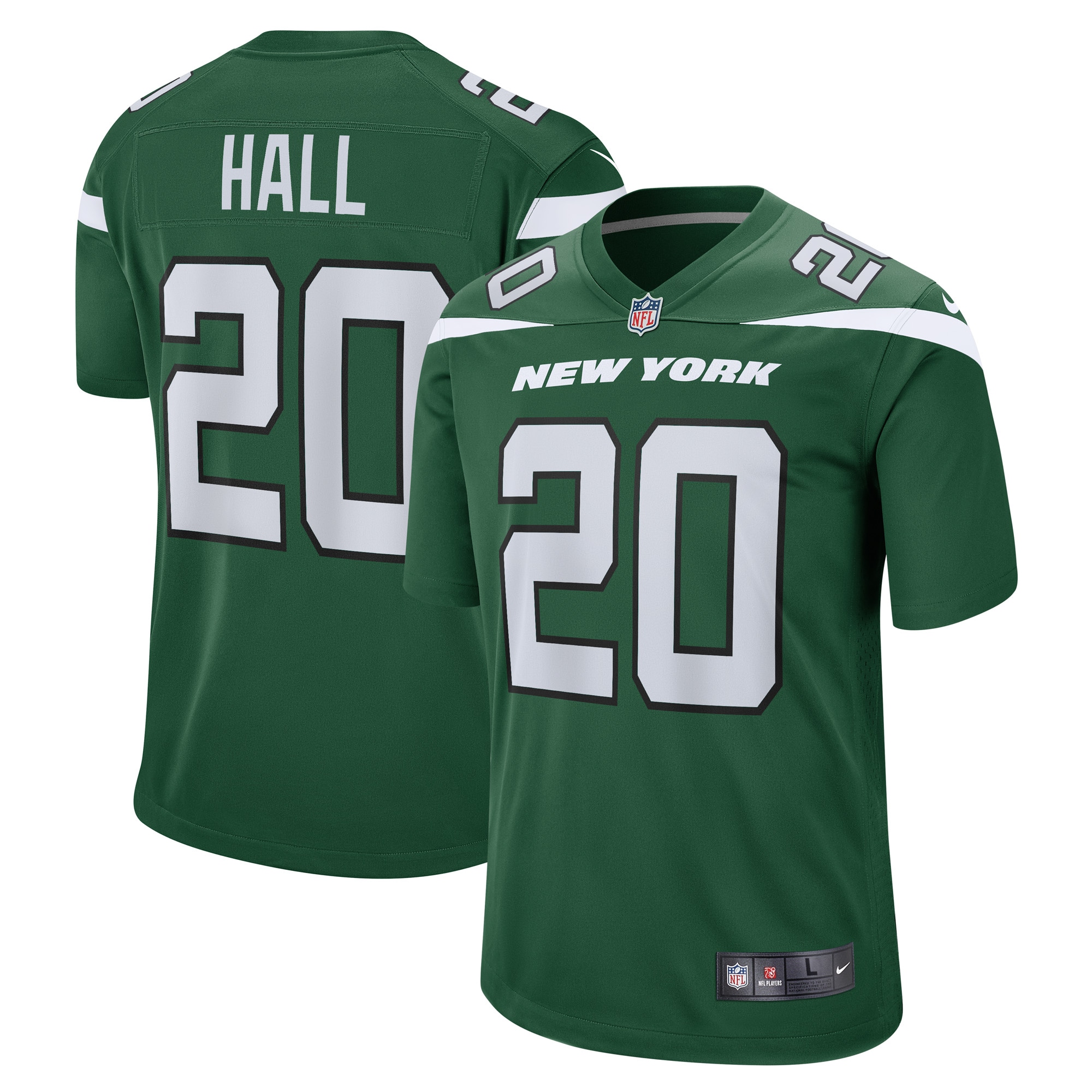 Breece Hall New York Jets 2022 NFL Draft Pick Player Game Jersey – Gotham Green