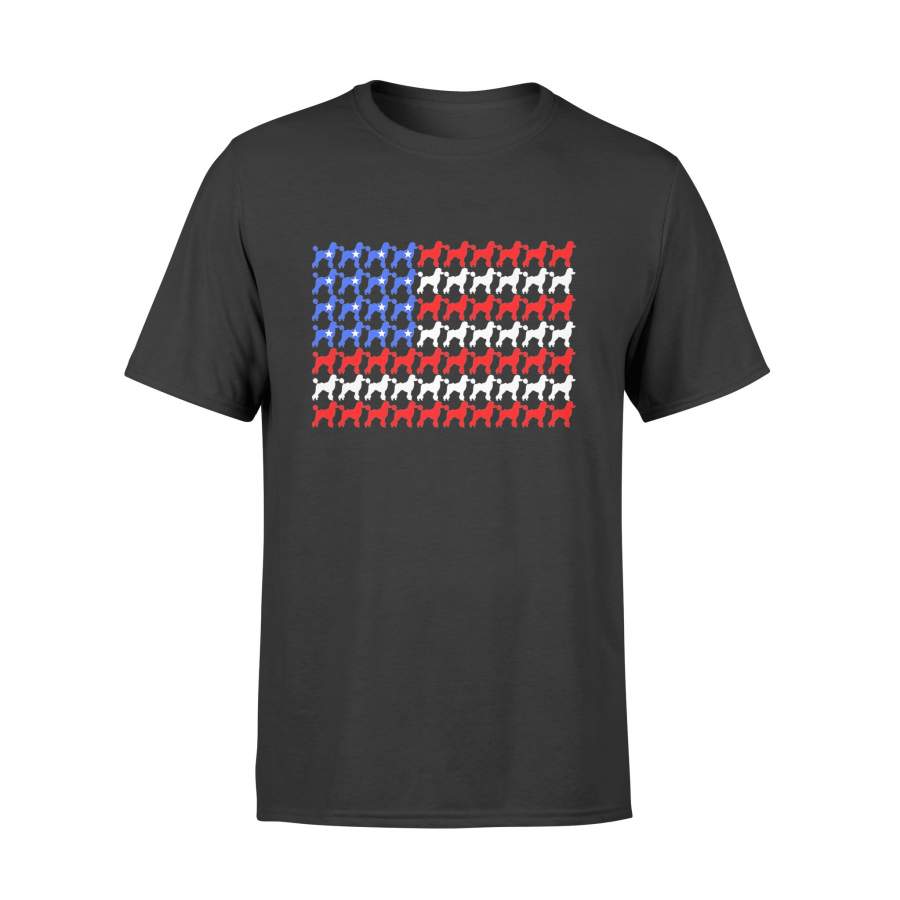 Poodle 4th of July USA American Flag Patriotic T-shirt – Standard T-shirt