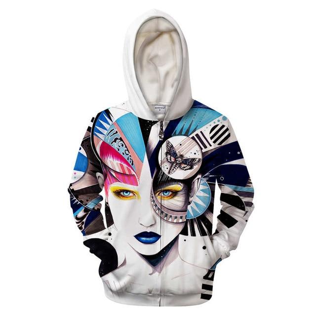 Moths & Aliens Zip-up Hoodie