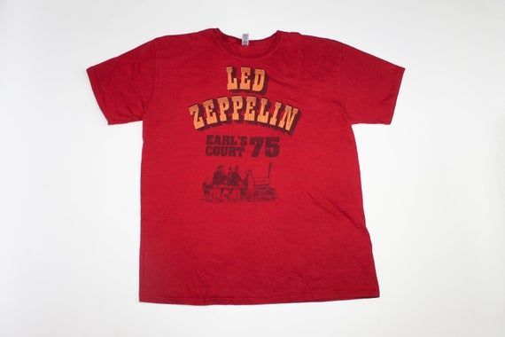 2000S Led Zeppelin Shirt Earls Court 1975 English Rock Band Shirt Hard Rock Heavy Metal Blues Rock Folk Rock Men S Shirt