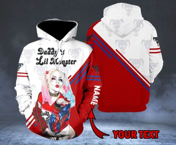 Dc Comics Suicide Squad Harley Quinn Gift Daddy Lil Monster Harley Quinn Hoodie Personalized Unisex Hoodie Gifts For Day Gamedayshirts