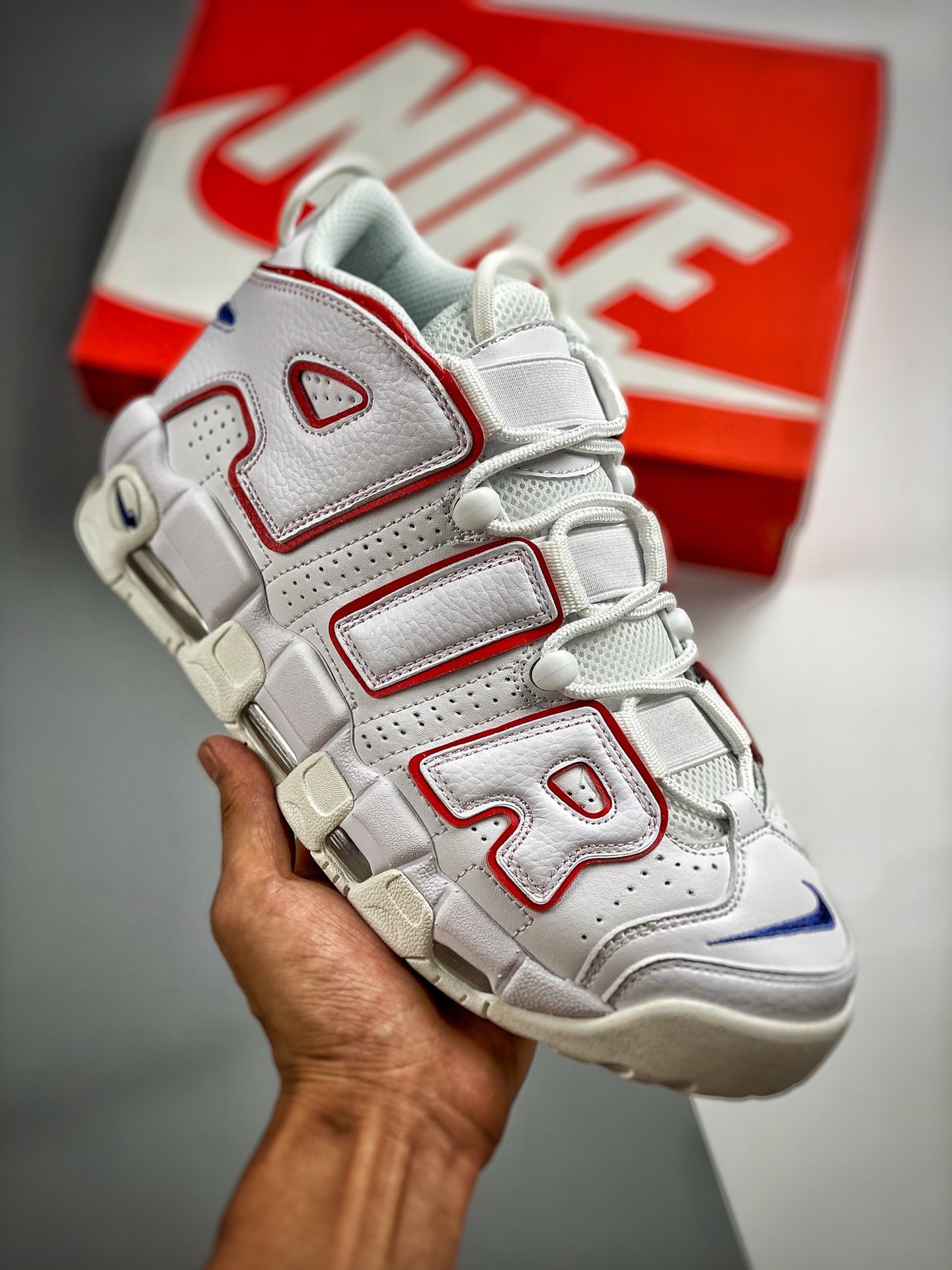 Nike Air More Uptempo USA Hoops White Red Blue DX2662-100 5338627