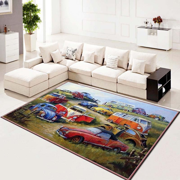 Car Volkswagen Anti-Skid Plush Velour Area Rug | Ar1749