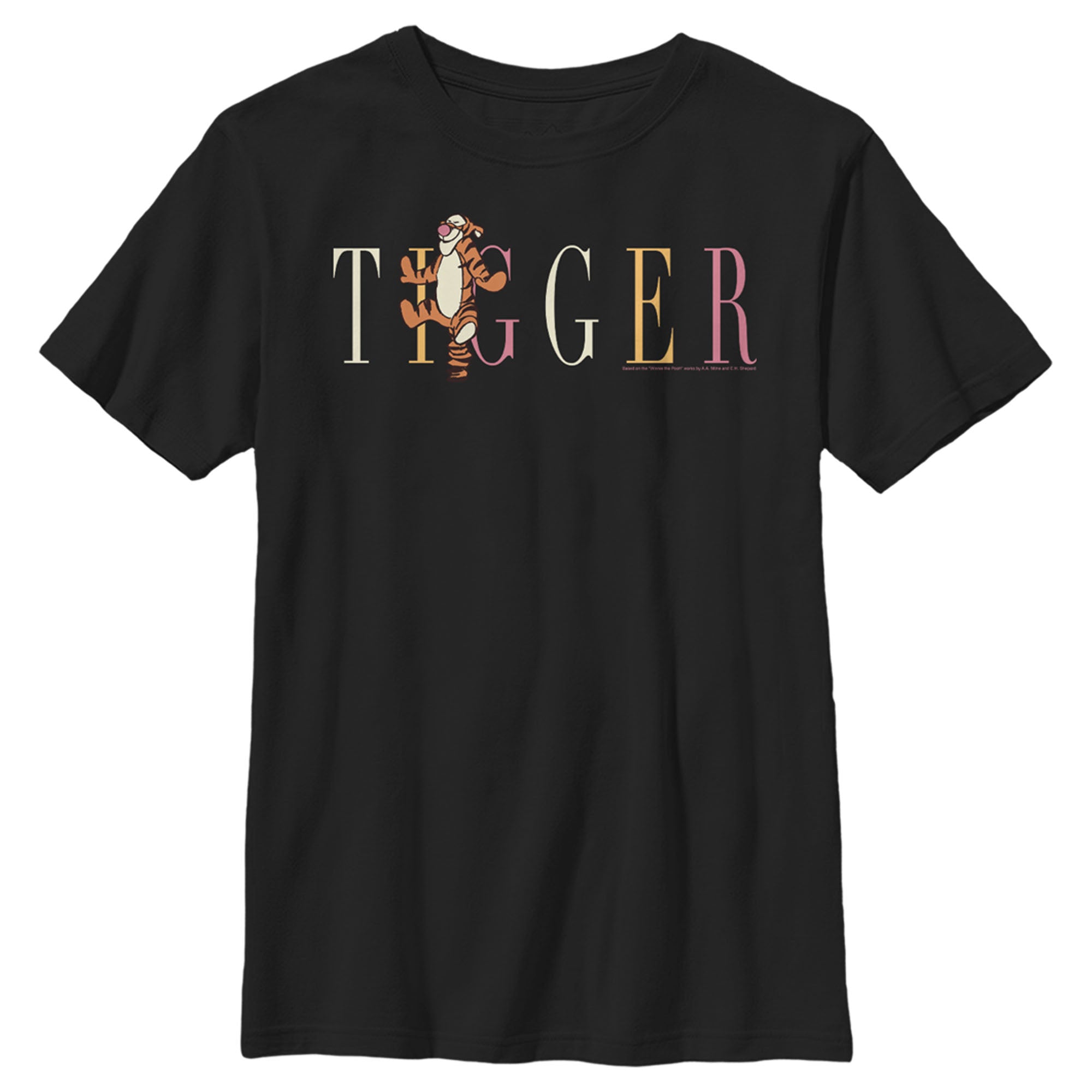 Boy’S Winnie The Pooh Tigger Colorful Script T-Shirt