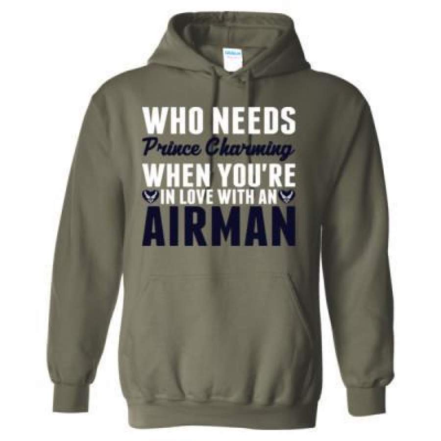 AGR Who Needs Prince Charming When You Are In Love With An Airman – Heavy Blend™ Hooded Sweatshirt