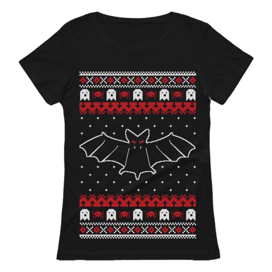 Bats Ugly Christmas Sweater Women T-Shirt