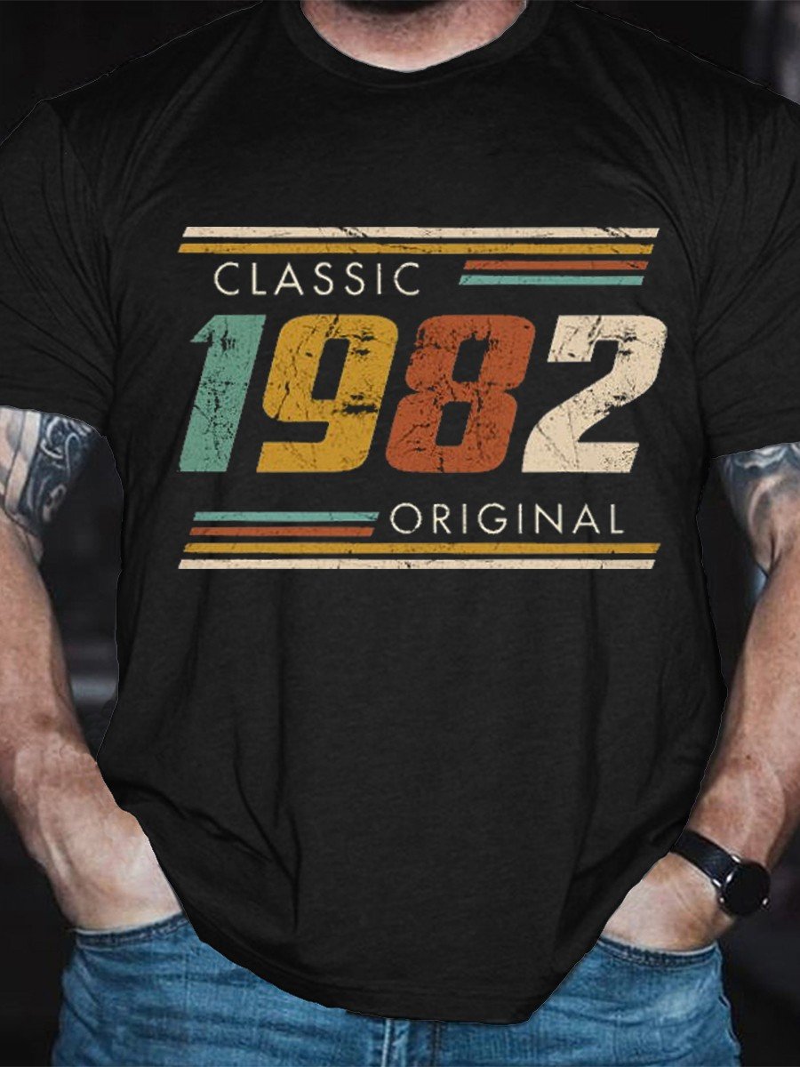 Men 40 Year Old Gifts Classic 1982 Original Vintage 40Th Birthday T-Shirt