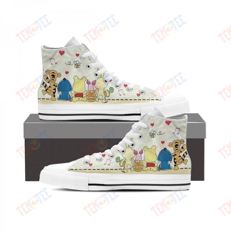 Mens Womens Winnie The Pooh And Friends Unisex High Top Convers Shoes Custom Shoes Nice And Comfortable TDT690