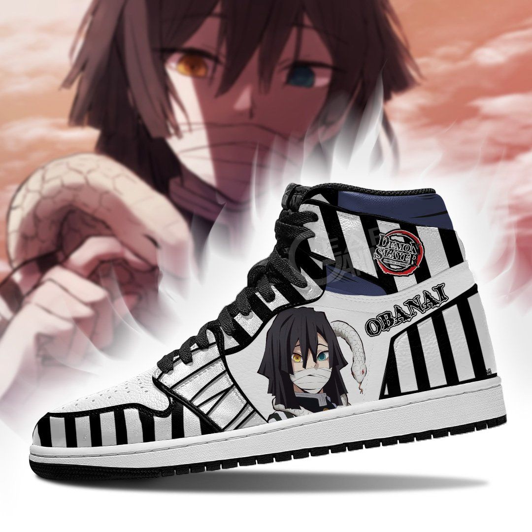 Demon Slayer Obanai Iguro Snake Hashira Anime Air Jordan Shoes Sport Sneakers