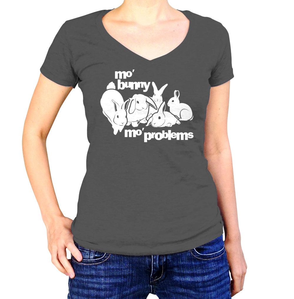 Women’S Mo Bunny Mo Problems Vneck T-Shirt – By Ex-Boyfriend