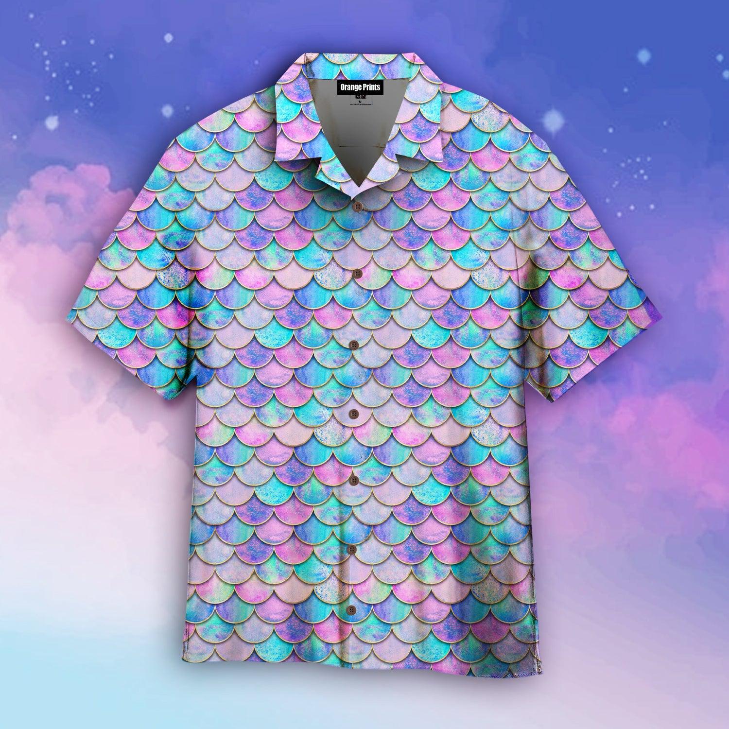 Magic Kingdom Mermaid Fish Scale Wave Hawaii Shirt For Men Women Ha12541