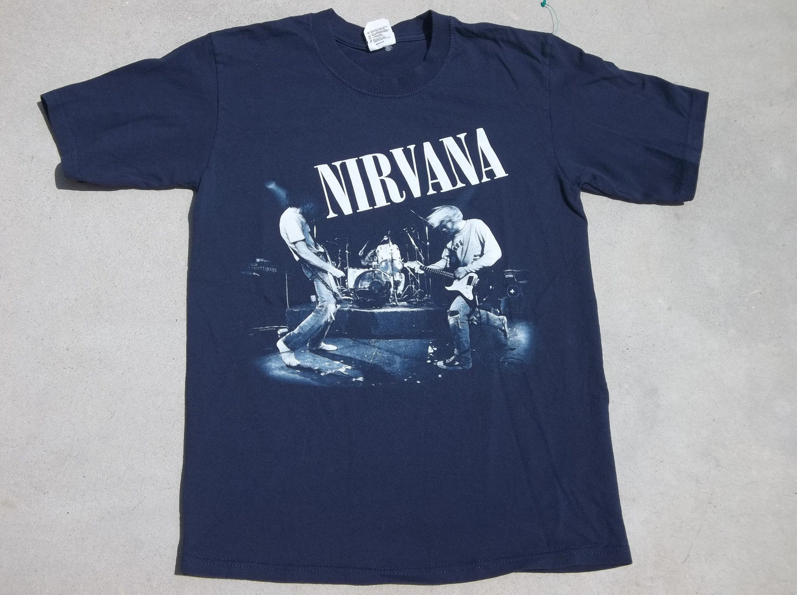 Vintage T Shirt Nirvana 2000S Live Grunge Hard Rock Alternative Band Dark Blue