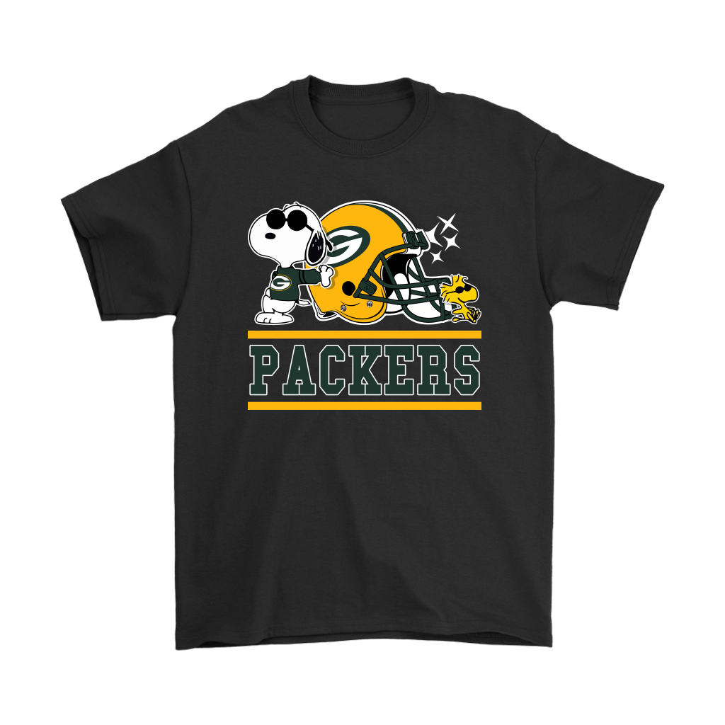 High quality The Green Bay Packers Joe Cool And Woodstock Snoopy Mashup Shirts